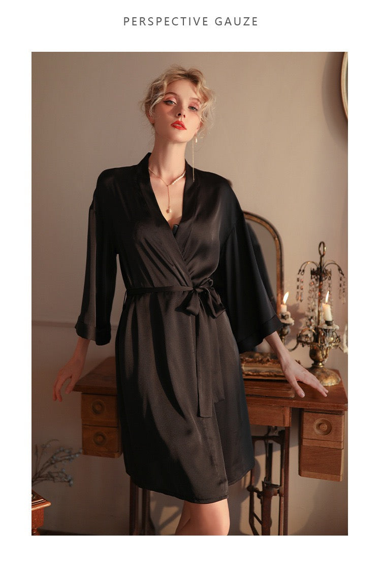 ⁠Sexy Lace Sheer Suspender Nightdress⁠