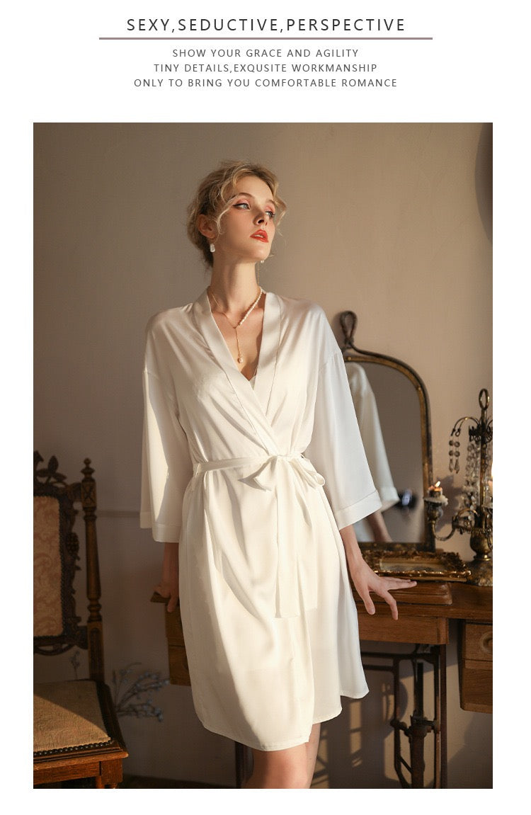 ⁠Sexy Lace Sheer Suspender Nightdress⁠