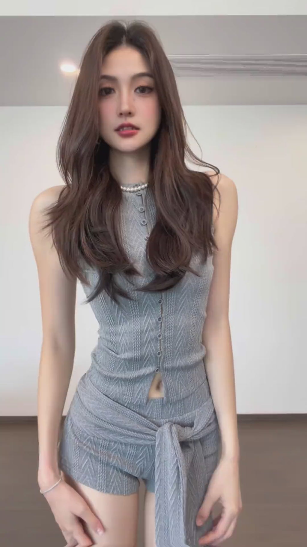 Minimalist Black & White Color Block Long Sleeve Shirt Romper